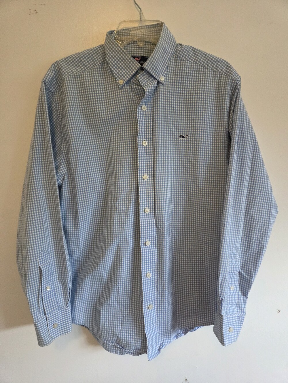 Vineyard Vines Light Blue Gingham Button-Down Shirt